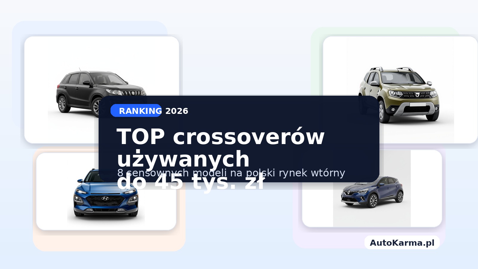 TOP 8 crossoverów używanych do 45 tys. zł — 2026 — używany kompakt