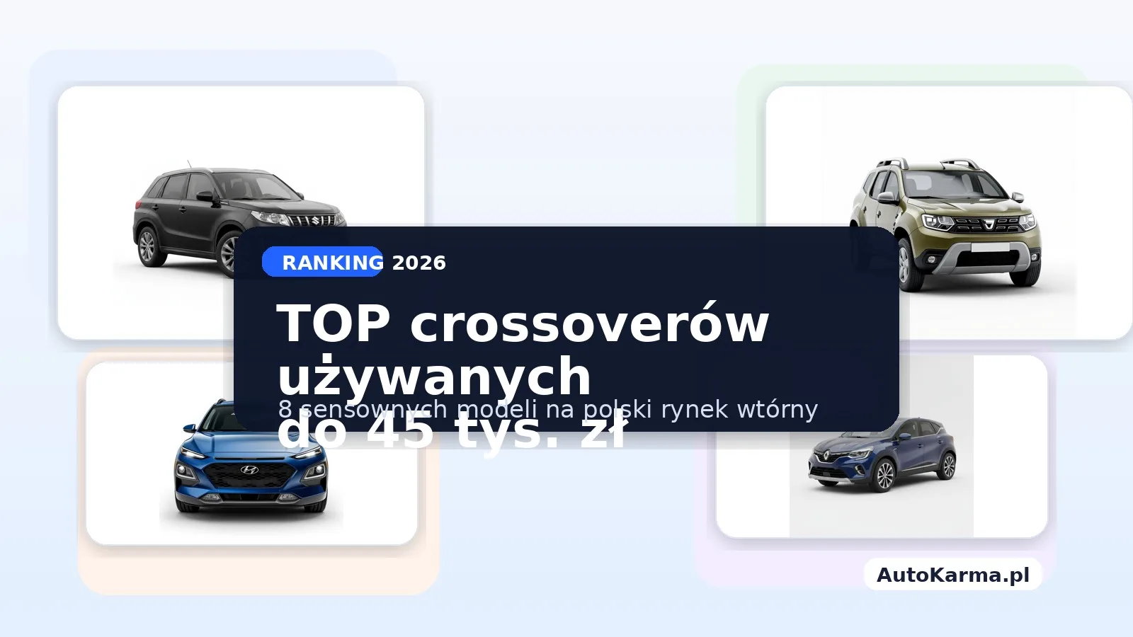 TOP 8 crossoverów używanych do 45 tys. zł — 2026