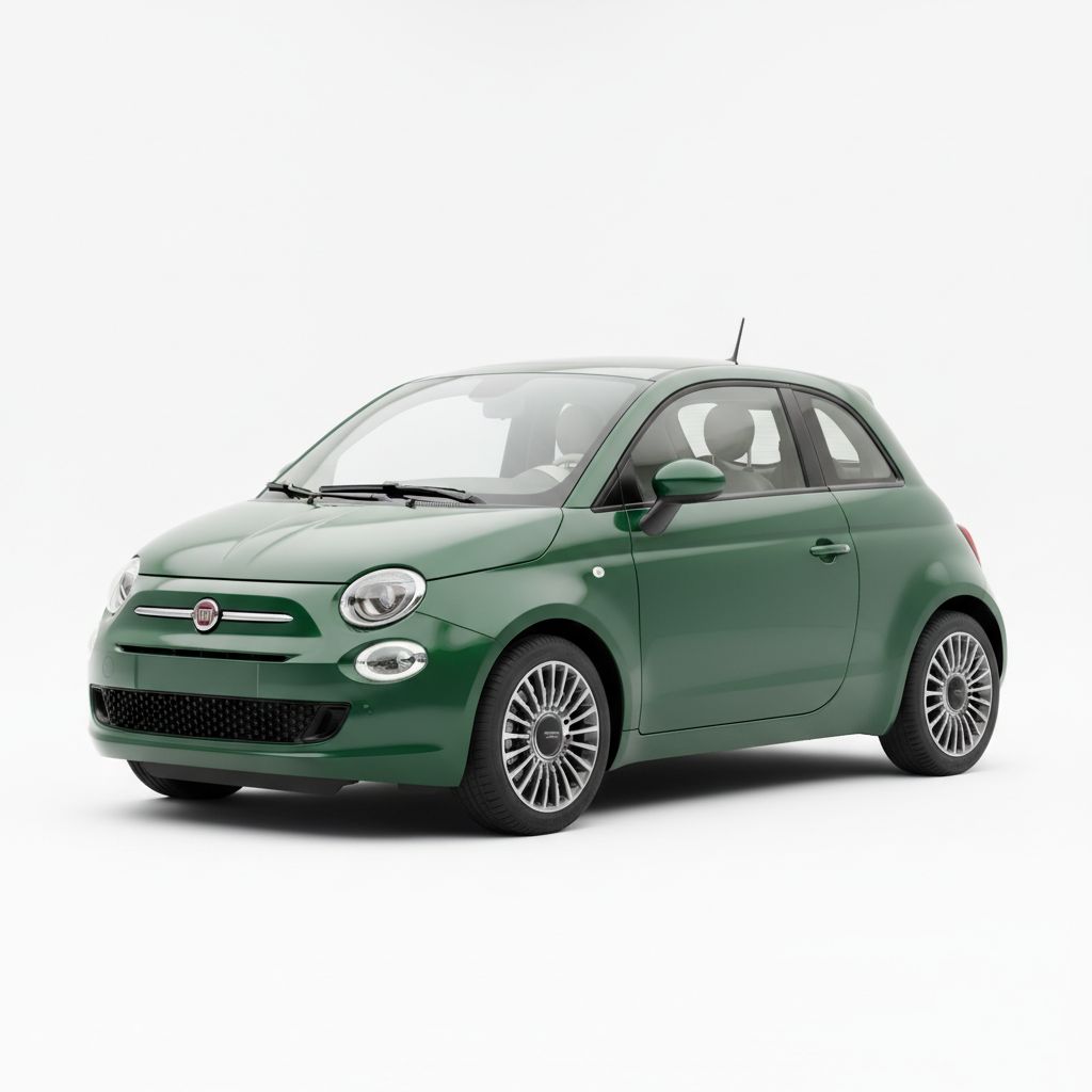 Fiat 500e Mk1 2020 — widok boczny