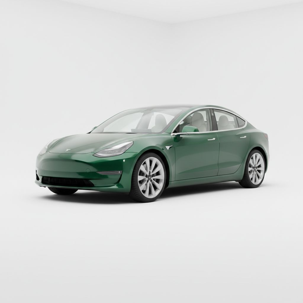 Tesla Model 3 Mk1 2019 — widok boczny
