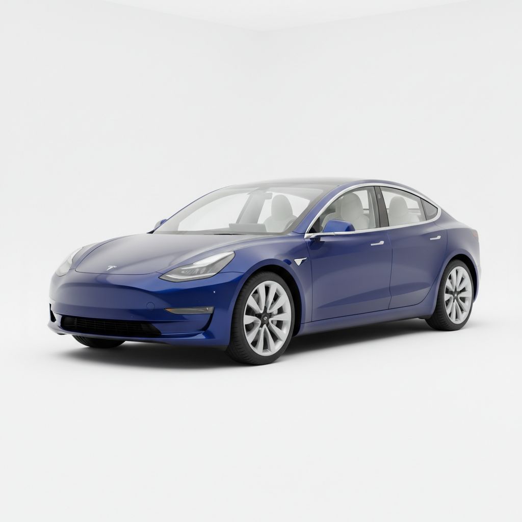 Tesla Model 3 Mk1 2019 — widok boczny