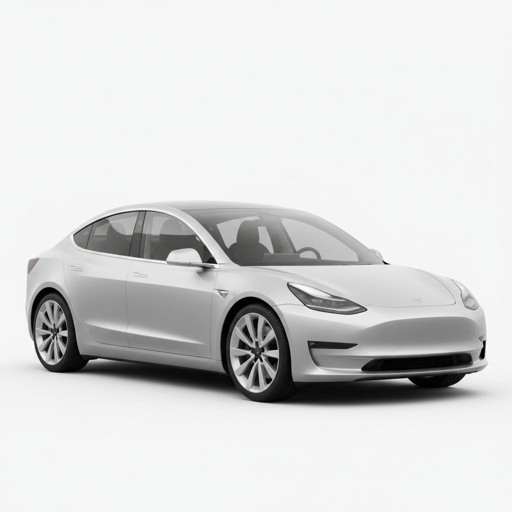 Tesla Model 3 Mk1 2019 — widok boczny